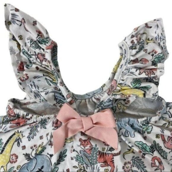 Dylan & Abby Safari Tunic Top size 18M Winged Sleeves Bow On Back - Picture 3 of 8